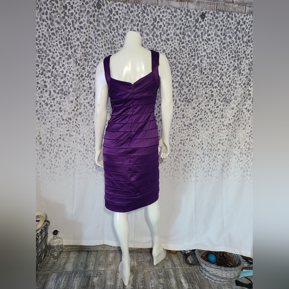 Ralph Lauren Purple Satin Party Dress Size 4 - Picture 5 of 6